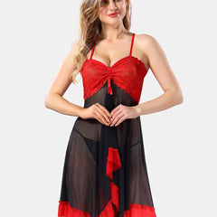 Be You Self Designed Net Baby Doll With Brief