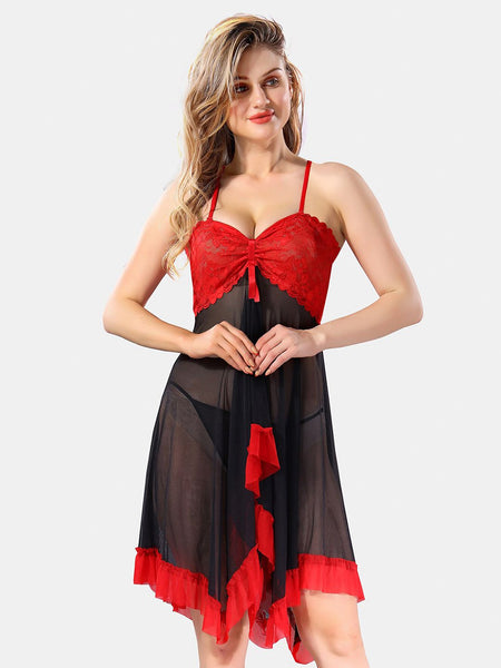 Be You Self Designed Net Baby Doll With Brief