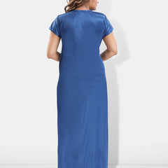Be You 6 Pieces Satin Maxi Nightdress Set With Robe And Lingerie Set