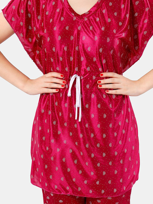 Be You Conversational Printed Satin Night Suit