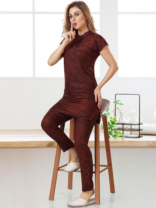 Be You Ethnic Motifs Printed Night Suit