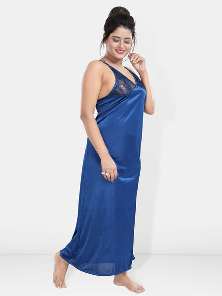 Be You Maxi Satin Wrap Nightdress With Robe