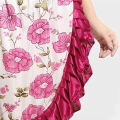 Be You Floral Printed Satin Night suit