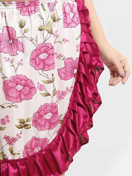Be You Floral Printed Satin Night suit