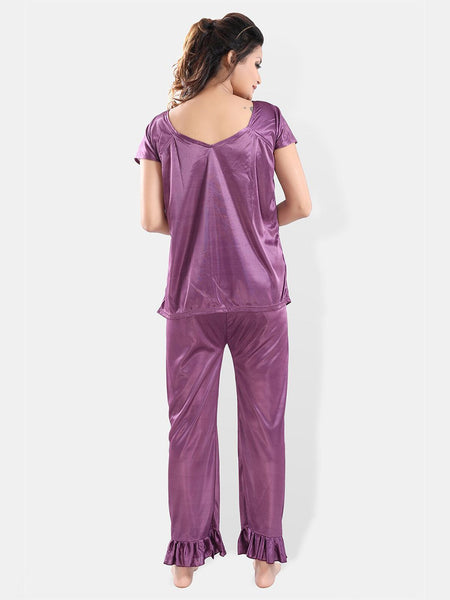 Be You Satin Night Suit With Robe