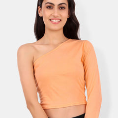 Be You One Shoulder Cotton Crop Top