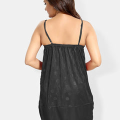 Be You Polka Dots Printed Satin Baby Doll