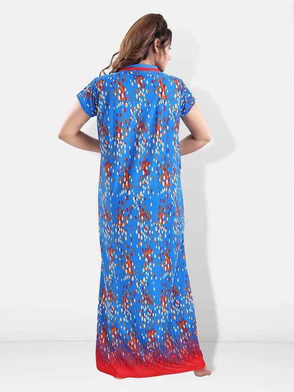 Be You Polka Dot Printed Satin Feeding & Maternity Nightdress