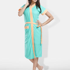 Be You Women Cotton Anti-bacterial Super Soft Bath Robe With Belt