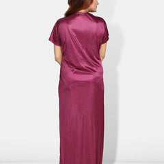 Be You V-Neck Satin Maxi Nightdress With Robe