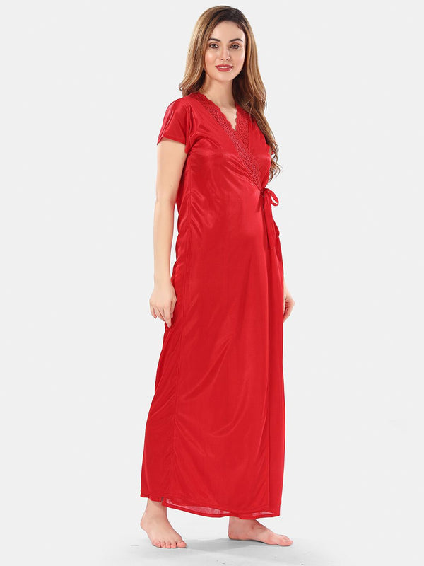 Be You Satin Maxi Nightdress With Robe