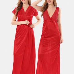 Be You Satin Maxi Nightdress With Robe