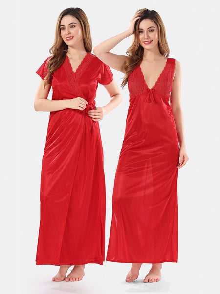Be You Satin Maxi Nightdress With Robe