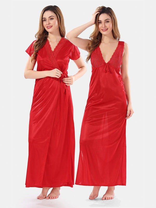 Be You Satin Maxi Nightdress With Robe