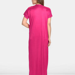 Be You Women V-Neck Satin Maxi Nightdress