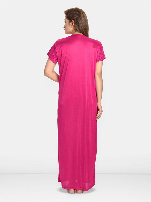 Be You Women V-Neck Satin Maxi Nightdress