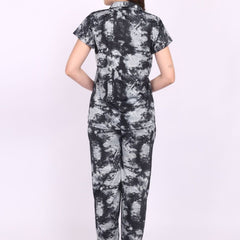 Be You Women Tie-Dye Print Top & Pyjama Night suit