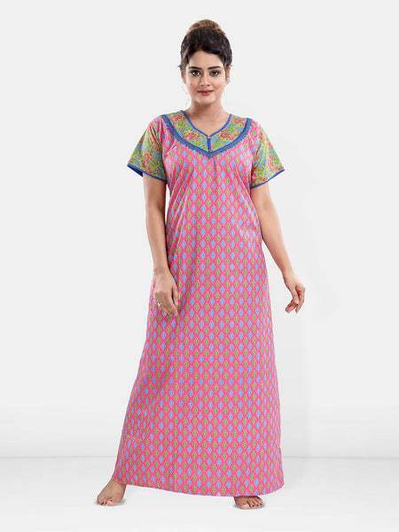 Be You Printed Pure Cotton Maxi Nightdress