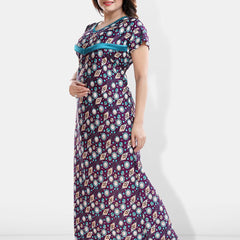 Be You Printed Satin Maternity Maxi Nightdress
