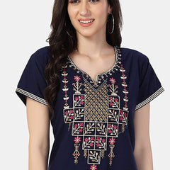 Be You Floral Embroidered Maxi Nightdress