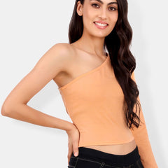 Be You One Shoulder Cotton Crop Top