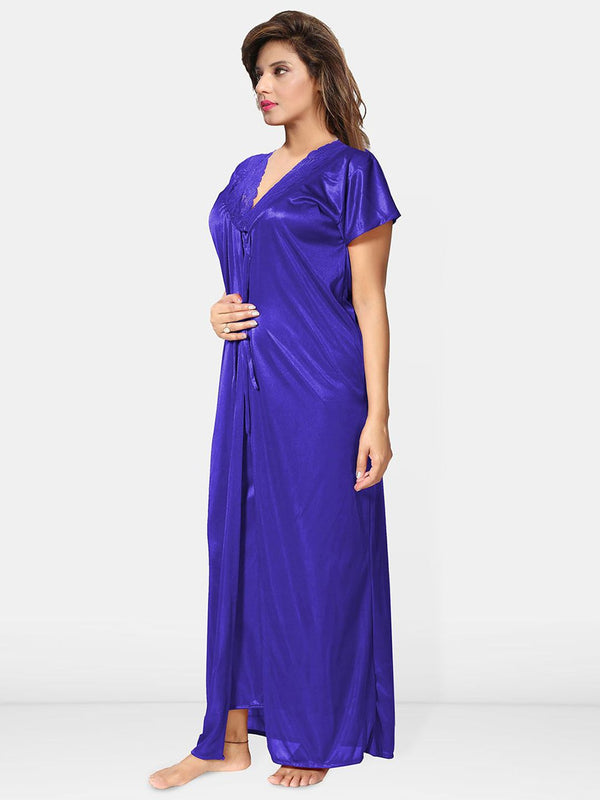 Be You Women Pack of 2 Nighty with Robe Nightdress