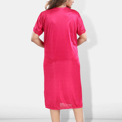 Be You Women Pink Nightdress with Robe