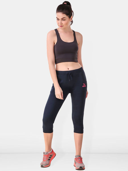 Be You Women Solid Three Fourth-Length Gym Tights