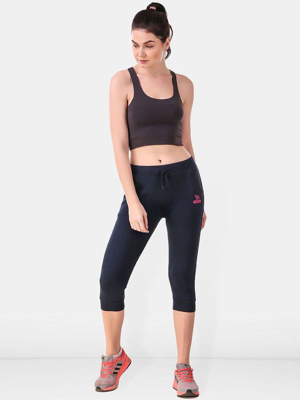 Be You Women Solid Three Fourth-Length Gym Tights