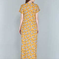 Be You Women Printed Maternity Maxi Nightdress