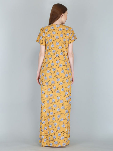Be You Women Printed Maternity Maxi Nightdress