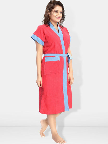 Be You Women Cotton Anti-bacterial Super Soft Bath Robe With Belt