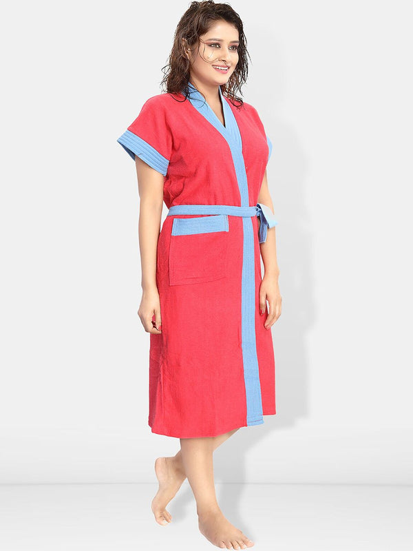 Be You Women Cotton Anti-bacterial Super Soft Bath Robe With Belt