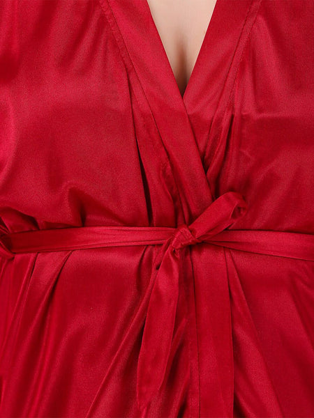 Be You Non-Wired Non Padded Lingerie Set With Robe BUF-3-PCS-SET-2252-L