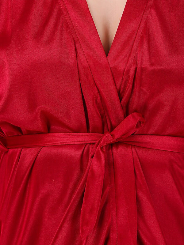 Be You Non-Wired Non Padded Lingerie Set With Robe BUF-3-PCS-SET-2252-L