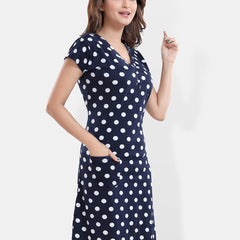 Be You Navy Blue Printed Nightdress