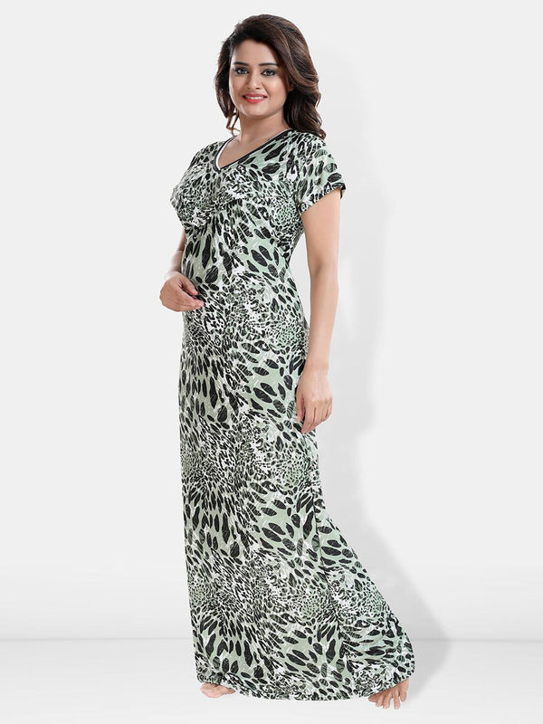 Be You Abstract Printed Maternity Maxi Sweat Nightdress