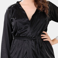 Be You Floral Lace Satin Night Dress With Robe