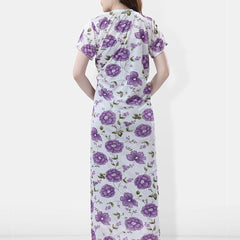 Be You Printed Nightdress With Robe