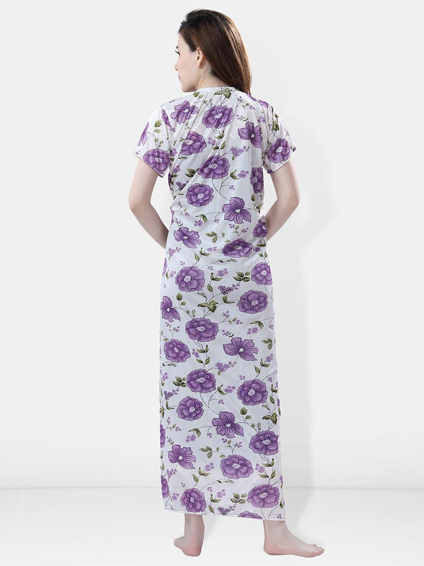 Be You Printed Nightdress With Robe