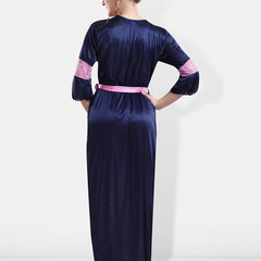 Be You Shoulder Straos Lace Detail Maxi Nightdress With Robe