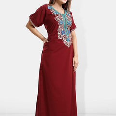 Be You Embroidered Maxi Nightdress