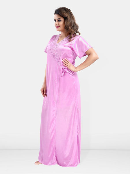 Be You Satin Wrap Nightdress With Robe