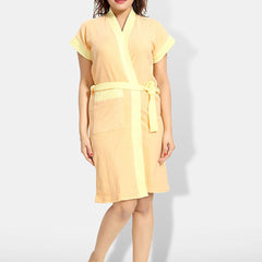 Be You Women Cotton Anti-bacterial Super Soft Bath Robe With Belt