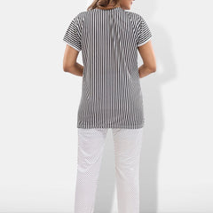 Be You Striped Satin Night Suit