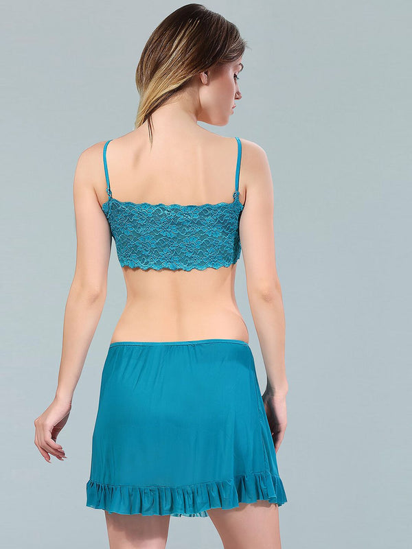 Be You Teal Net Baby Doll