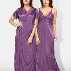 Be You V-Neck Maxi Wrap Nightdress With Robe