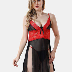 Be You Self Designed Net Baby Doll With Brief