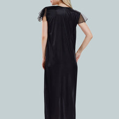 Be You V-Neck Satin Maxi Nightdress With Robe