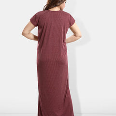 Be You Pack Of 2 Women Striped Maternity Maxi Nightdress